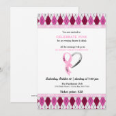 Invitation Célébrer l'événement Rose (Devant / Derrière)