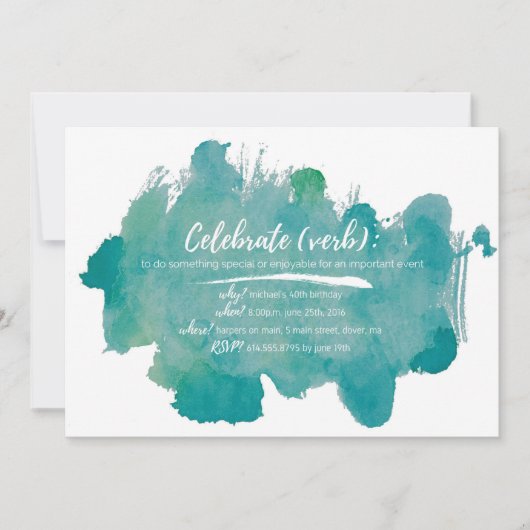 Invitation Célébrer l'invitation d'anniversaire (Devant)