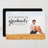 INVITATION CÉLÉBRER L'INVITATION DE LA FÊTE DE DIPLÔME PHOTO (Devant / Derrière)