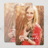 INVITATION CÉLÉBRER L'INVITATION DE LA FÊTE DE DIPLÔME PHOTO (Devant / Derrière)