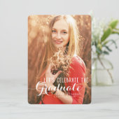 INVITATION CÉLÉBRER L'INVITATION DE LA FÊTE DE DIPLÔME PHOTO (Debout devant)