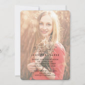 INVITATION CÉLÉBRER L'INVITATION DE LA FÊTE DE DIPLÔME PHOTO (Dos)