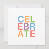 Invitation CÉLÉBRER L'Invitation Moderne (Devant)