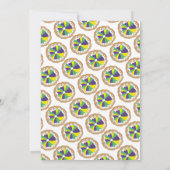 Invitation Célébrer Mardi Gras Carnival Party King Cake (Dos)