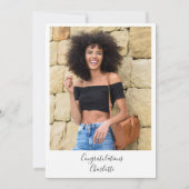 Invitation Célébrer Script Heart Photo Graduation Party (Dos)