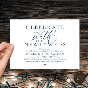 Invitation Célébrez avec les jeunes mariés, Dîner de mariage