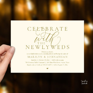 Invitation Célébrez avec les jeunes mariés, Dîner de mariage