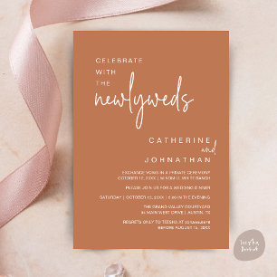 Invitation Célébrez avec les jeunes mariés dîner de mariage m