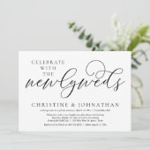 Invitation Célébrez avec les jeunes mariés, dîner Mariage (Debout devant)