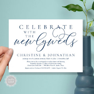 Invitation Célébrez avec les jeunes mariés, dîner Mariage