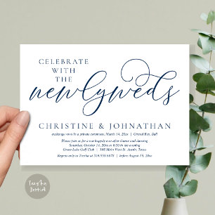 Invitation Célébrez avec les jeunes mariés, dîner Mariage