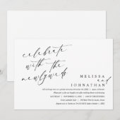 Invitation Célébrez avec les jeunes mariés, dîner Mariage (Devant / Derrière)