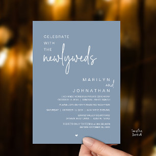 Invitation Célébrez avec les jeunes mariés, mariage moderne