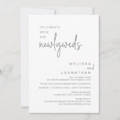 Invitation Célébrez Avec Les Nouveaux Mariés, Dîner Mariage (Devant)