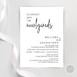 Invitation Célébrez Avec Les Nouveaux Mariés, Dîner Mariage<br><div class="desc">Dîner mariage elopement et carte d'invitation à la fête (Celebrate With The Newlyweds),  à thème minimaliste moderne,  noir et blanc. Il est parfait pour votre réception d'étage mariage / l'invitation de célébration de mariage post.</div>