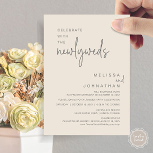 Invitation Célébrez Avec Les Nouveaux Mariés, Dîner Mariage