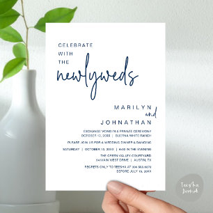 Invitation Célébrez Avec Les Nouveaux Mariés, Dîner Mariage
