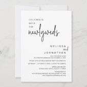 Invitation Célébrez Avec Les Nouveaux Mariés, Dîner Mariage (Devant)