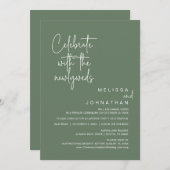 Invitation Célébrez Avec Les Nouveaux Mariés, Mariage Elopeme (Devant / Derrière)