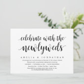 Invitation Célébrez Avec Les Nouveaux Mariés, Mariage Elopeme (Debout devant)