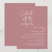 Invitation Célébrez Avec Les Nouveaux Mariés, Mariage Elopeme (Devant / Derrière)