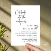 Invitation Célébrez Avec Les Nouveaux Mariés, Mariage Elopeme