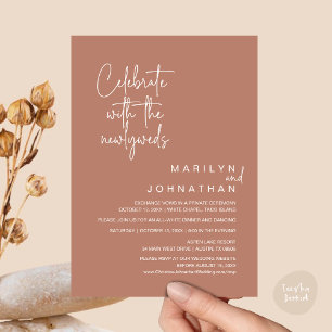 Invitation Célébrez Avec Les Nouveaux Mariés, Mariage Elopeme