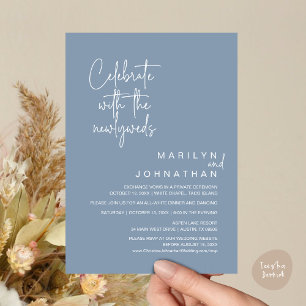 Invitation Célébrez Avec Les Nouveaux Mariés, Mariage Elopeme