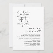 Invitation Célébrez Avec Les Nouveaux Mariés, Mariage Elopeme (Devant)