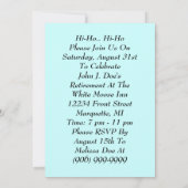 Invitation Célébrez avec l'invitation de la fête de retraite  (Dos)