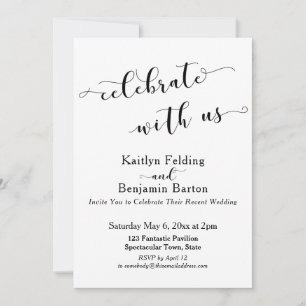 Invitation Célébrez avec nous Célébration après le mariage