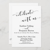 Invitation Célébrez avec nous Célébration après-mariage (Devant / Derrière)