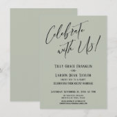 Invitation Célébrez avec nous ! Cortège de mariage Moderne Sa (Devant / Derrière)