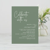 Invitation Célébrez avec nous, Dîner de Mariage Intime (Debout devant)