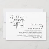 Invitation Célébrez avec nous, Dîner de Mariage Intime (Devant)