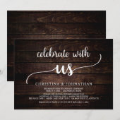 Invitation Célébrez avec nous, Dîner de Mariage Intime au Sty (Devant / Derrière)