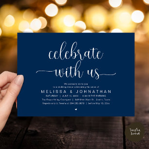 Invitation Célébrez avec nous dîner de mariage minimaliste mo
