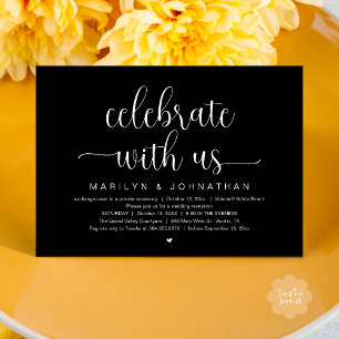Invitation Célébrez avec nous Dîner de réception de mariage é