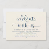 Invitation Célébrez avec nous Dîner de réception de mariage é (Devant)