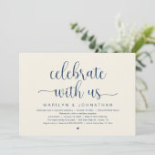 Invitation Célébrez avec nous Dîner de réception de mariage é (Debout devant)