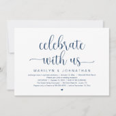 Invitation Célébrez avec nous Dîner de réception de mariage é (Devant)