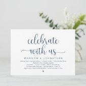 Invitation Célébrez avec nous Dîner de réception de mariage é (Debout devant)
