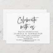 Invitation Célébrez avec nous, Dîner de répétition Mariage (Devant / Derrière)