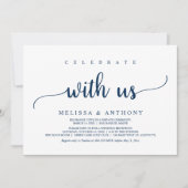 Invitation Célébrez avec nous, dîner d'élopement de mariage r (Devant)