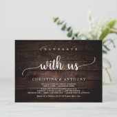 Invitation Célébrez avec nous, dîner d'élopement de mariage r (Debout devant)