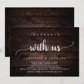 Invitation Célébrez avec nous, dîner d'élopement de mariage r (Devant / Derrière)