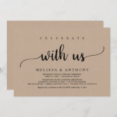 Invitation Célébrez avec nous, dîner d'élopement de mariage r (Devant / Derrière)