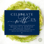 Invitation Célébrez avec nous, Dîner Mariage Elopement<br><div class="desc">Annoncez avec élégance votre bonheur à chaque instant grâce à notre carte d'invitation à la célébration de l'élévation mariage, "Célébrez avec nous". Adaptée aux couples qui perpétuent leur histoire d'amour, cette invitation offre un équilibre parfait entre sophistication et charme, offrant le cadre d'un événement inoubliable. Doté d'un design contemporain moderne,...</div>