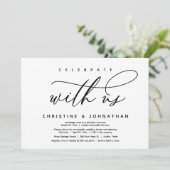 Invitation Célébrez avec nous, Dîner Mariage moderne Elopemen (Debout devant)