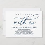 Invitation Célébrez avec nous, Dîner Mariage moderne Elopemen (Devant)